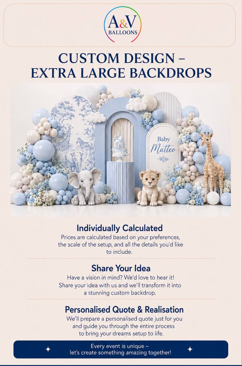 Custom design extra large backdrops information