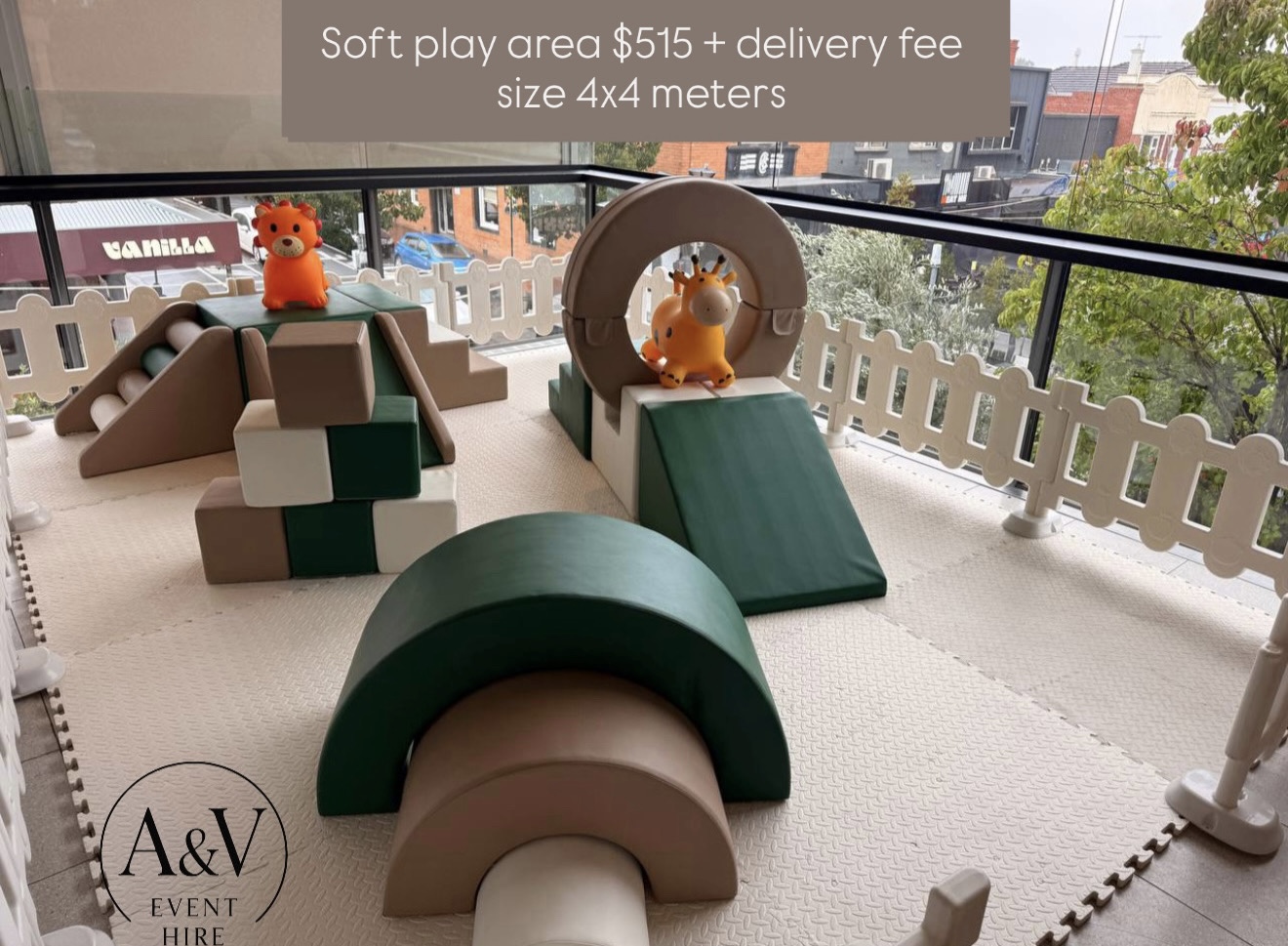 Green Meadow soft play set, 4×4 meters