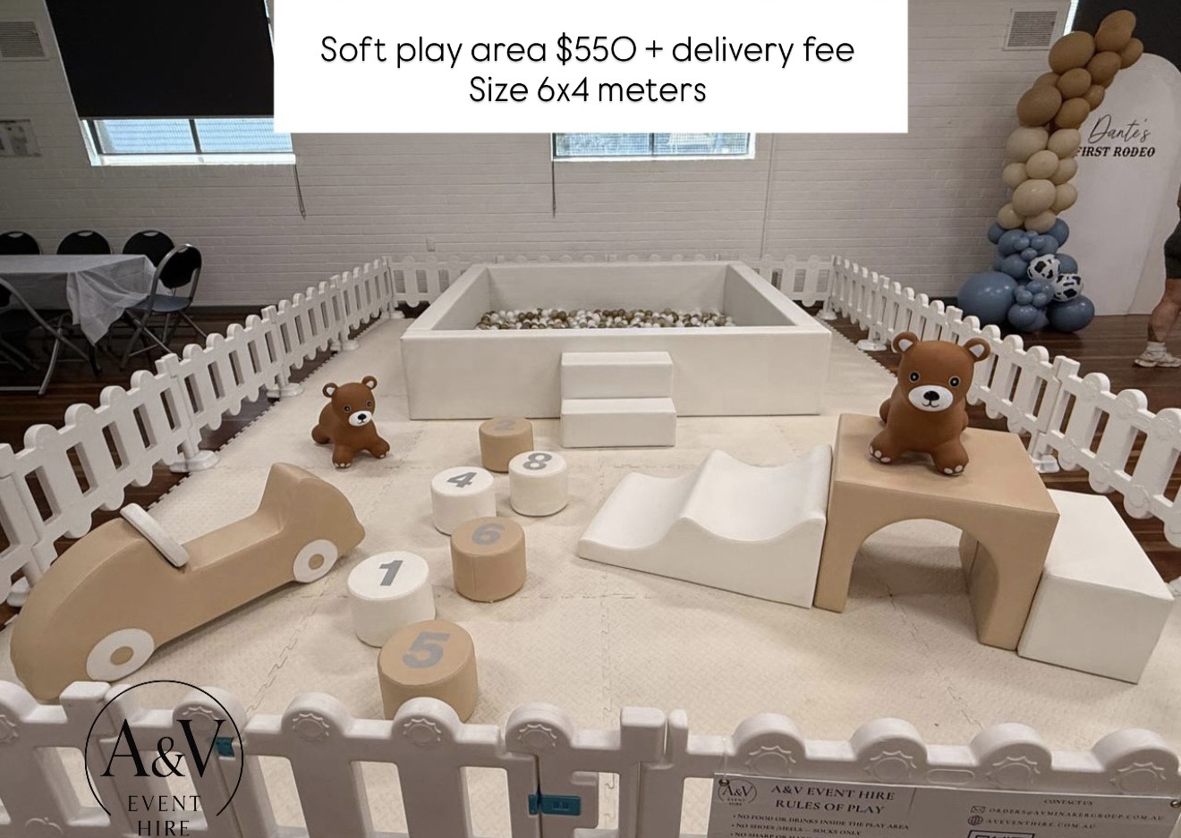 Caramel Bear soft play set, 6×4 meters
