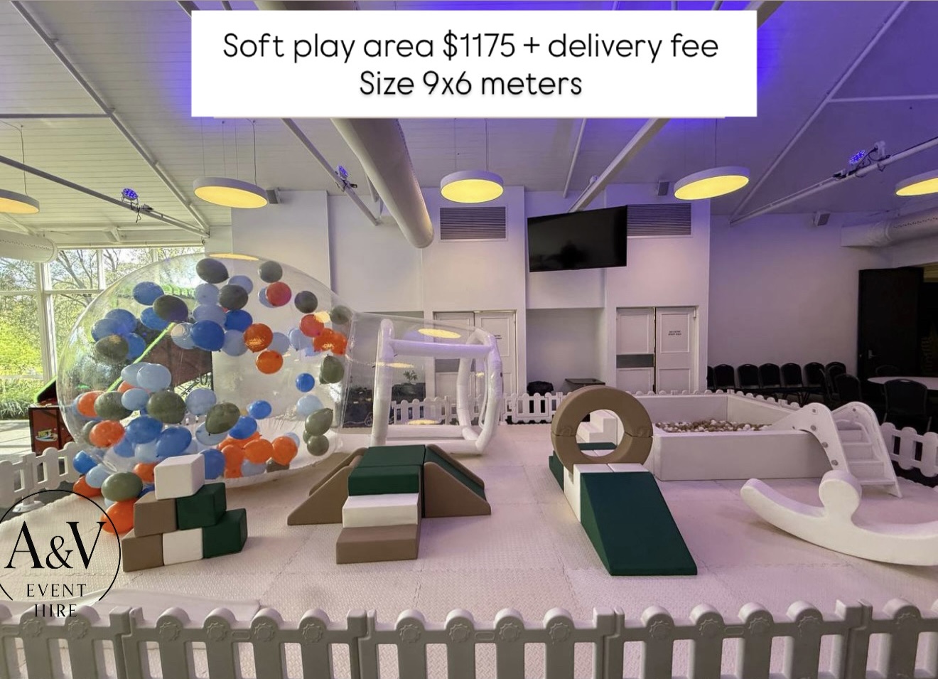 Woodland Bubble soft play set, 9×6 meters