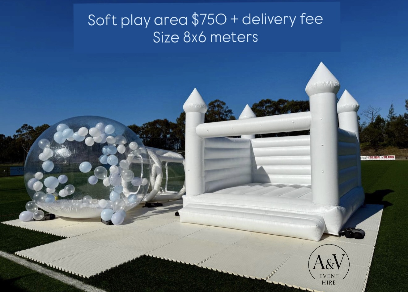 Open Sky Bubble soft play set, 8×6 meters