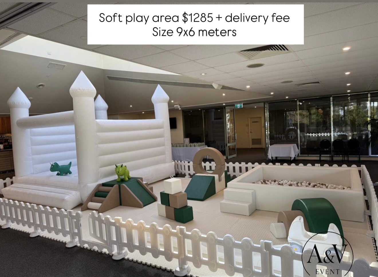 Grand Green Reception soft play set, 9×6 meters
