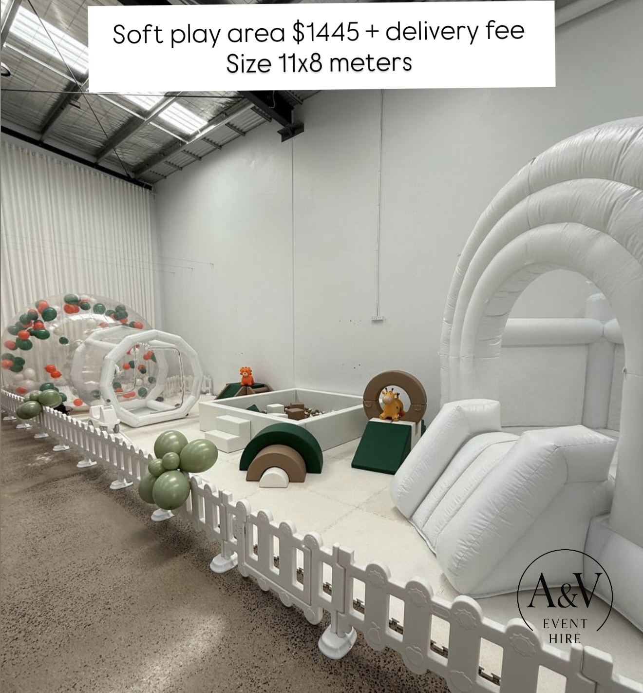 Mega Bubble Arena soft play set, 11×8 meters