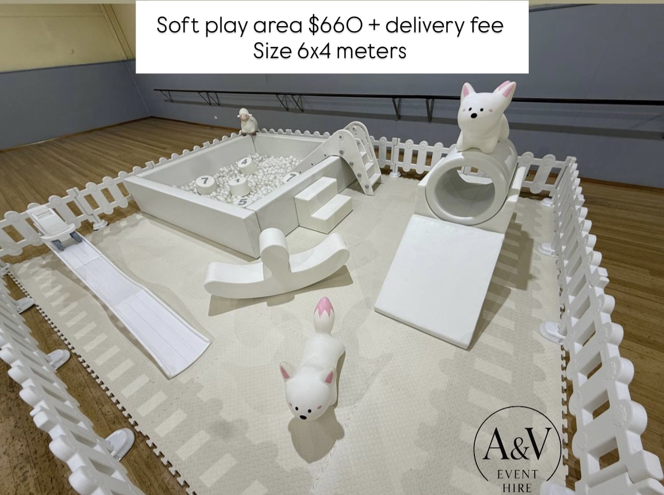 Snowy Tunnel soft play set, 6×4 meters